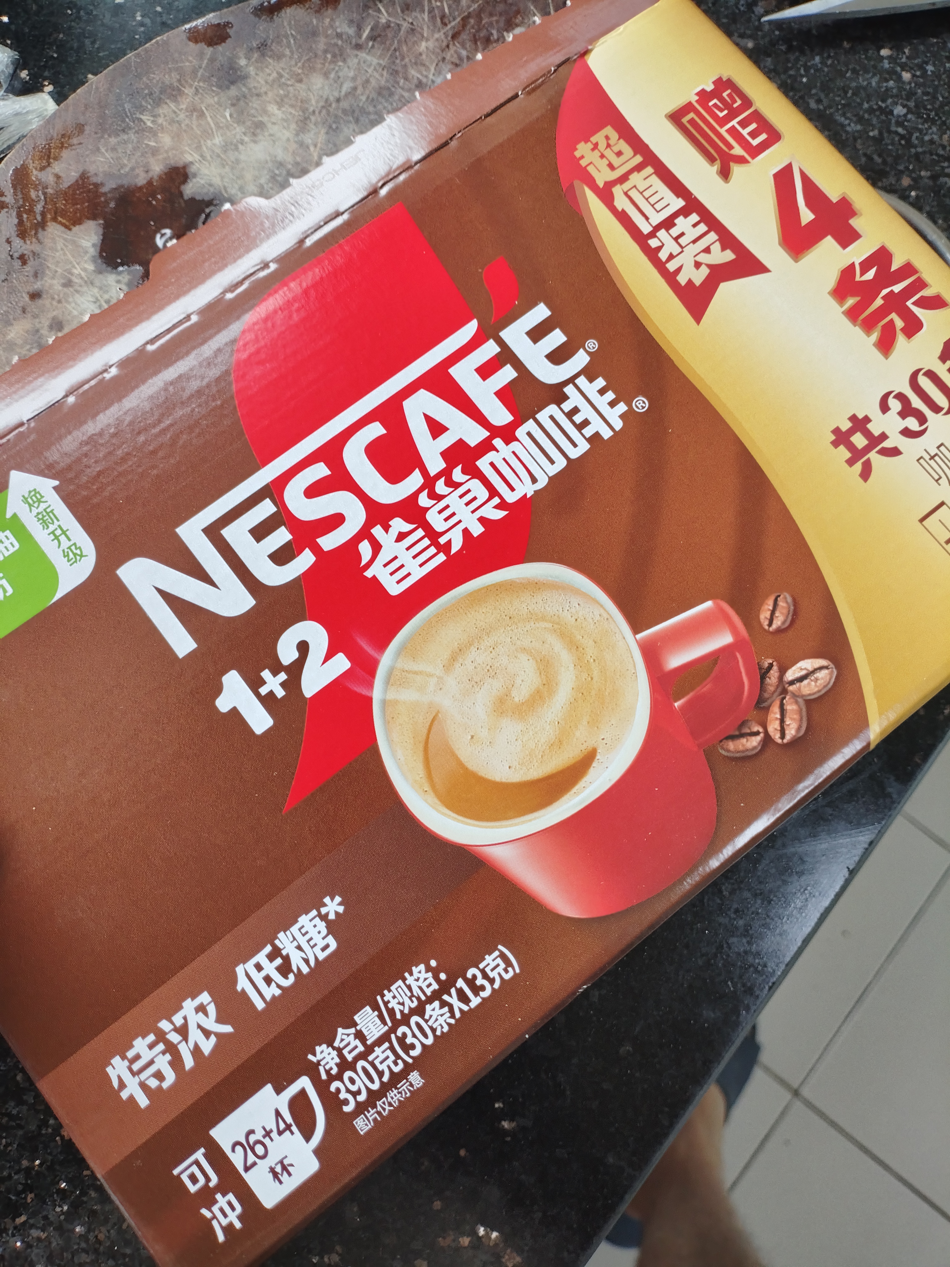 雀巢（Nestle）【樊振东同款】1+2特浓低糖*速溶咖啡三合一冲调饮品30条390g 实拍图