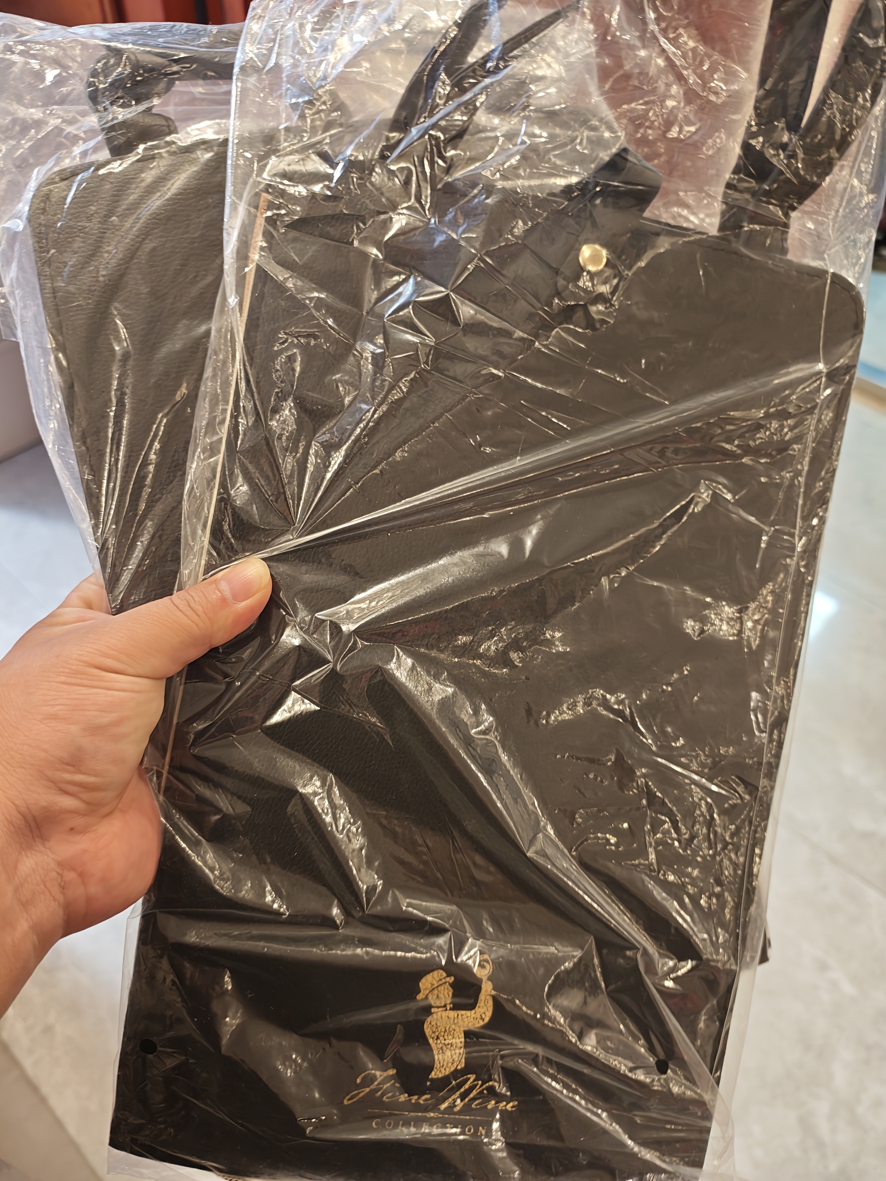 极礼红酒礼盒空盒双支装折叠皮盒葡萄酒包装盒手提袋礼品袋黑色品酒师 实拍图