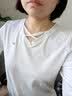 德玛纳（dme）【气质棉氨针织女式t恤】春秋季通勤v领微弹长袖t恤女 实拍图