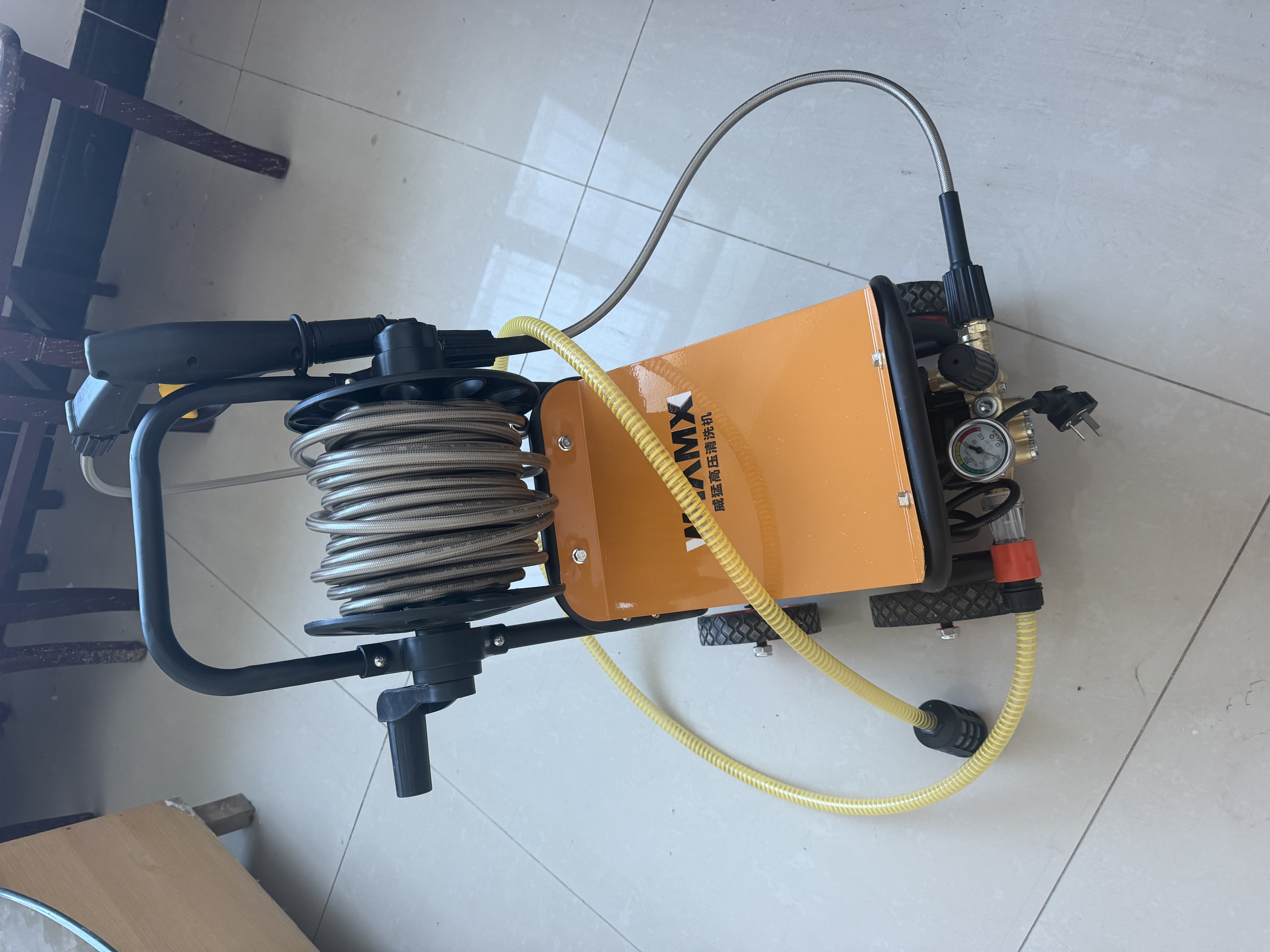 威猛洗车机大功率高压水枪220V家庭用清洗机家用商用强力工业洗地神器 3900W 尊享M9（纯铜接头）+20米管长水枪 实拍图