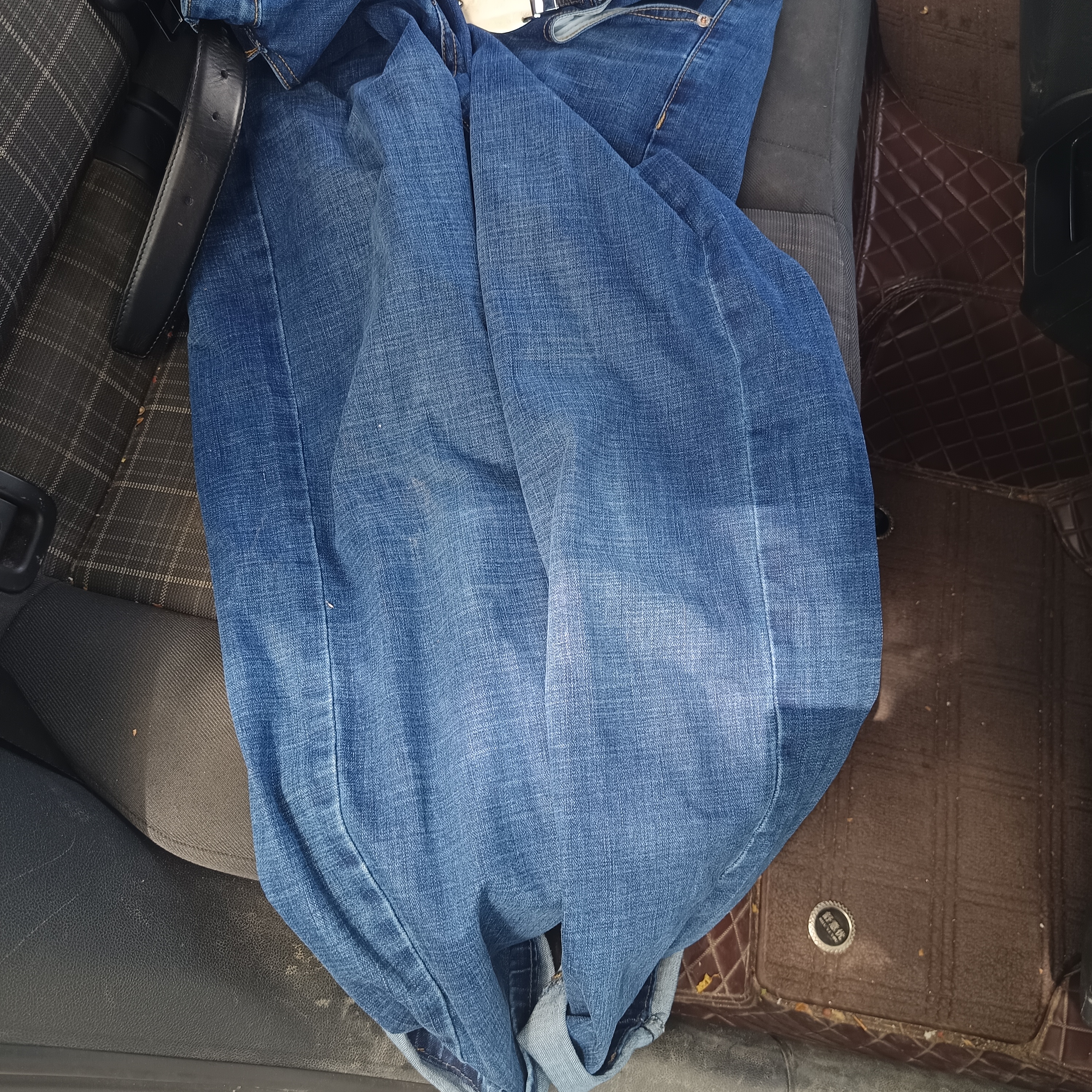 京东京造牛仔裤男士休闲裤子夏季男款百搭复古宽松显瘦锥形 中蓝色 32 实拍图