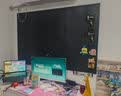 鸥歌电竞房洞洞板置物架万能挂板电脑桌面壁挂式铁艺墙上洞洞板收纳 【带边框带挂钩】200*120 黑色 实拍图