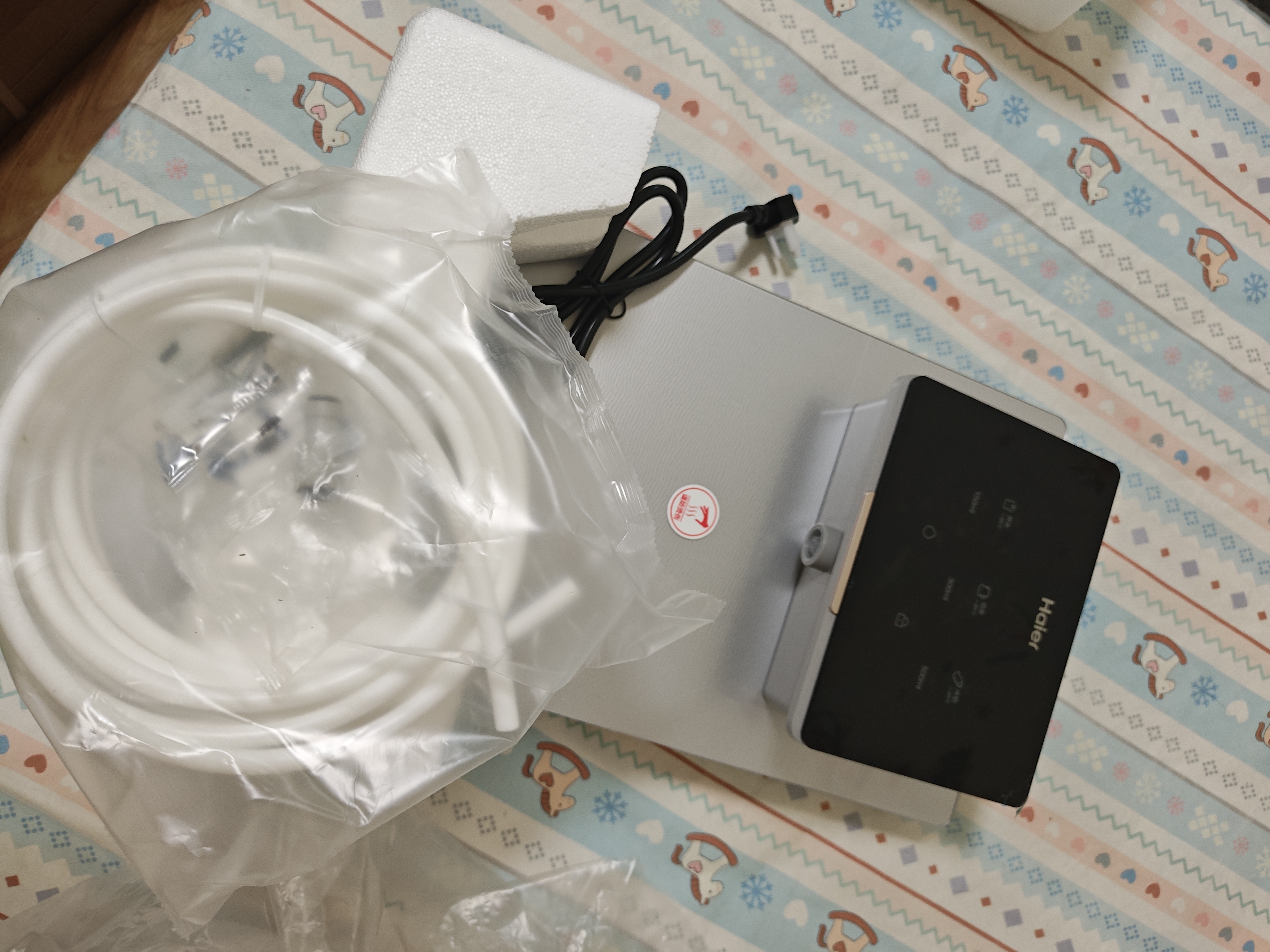海尔（Haier）净水器家用厨下1200G流速母婴RO反渗透直饮净水机加热一体机餐边柜壁挂式管线机接自来水全屋套装 【性能套装】即热管线机+净水器 实拍图