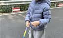 鸭鸭（YAYA）儿童轻薄羽绒服短款小童中大童连帽男女童2023秋冬洋气童装外套 雾霾蓝 120 实拍图