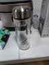 京东京造双层加厚玻璃杯 无铅高硼硅带茶隔水杯304茶隔泡茶杯男士360mL 实拍图