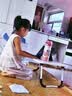 九千谷床上电脑桌懒人电脑桌折叠桌学生宿舍小书桌坐地桌炕桌冰雾白3805 实拍图