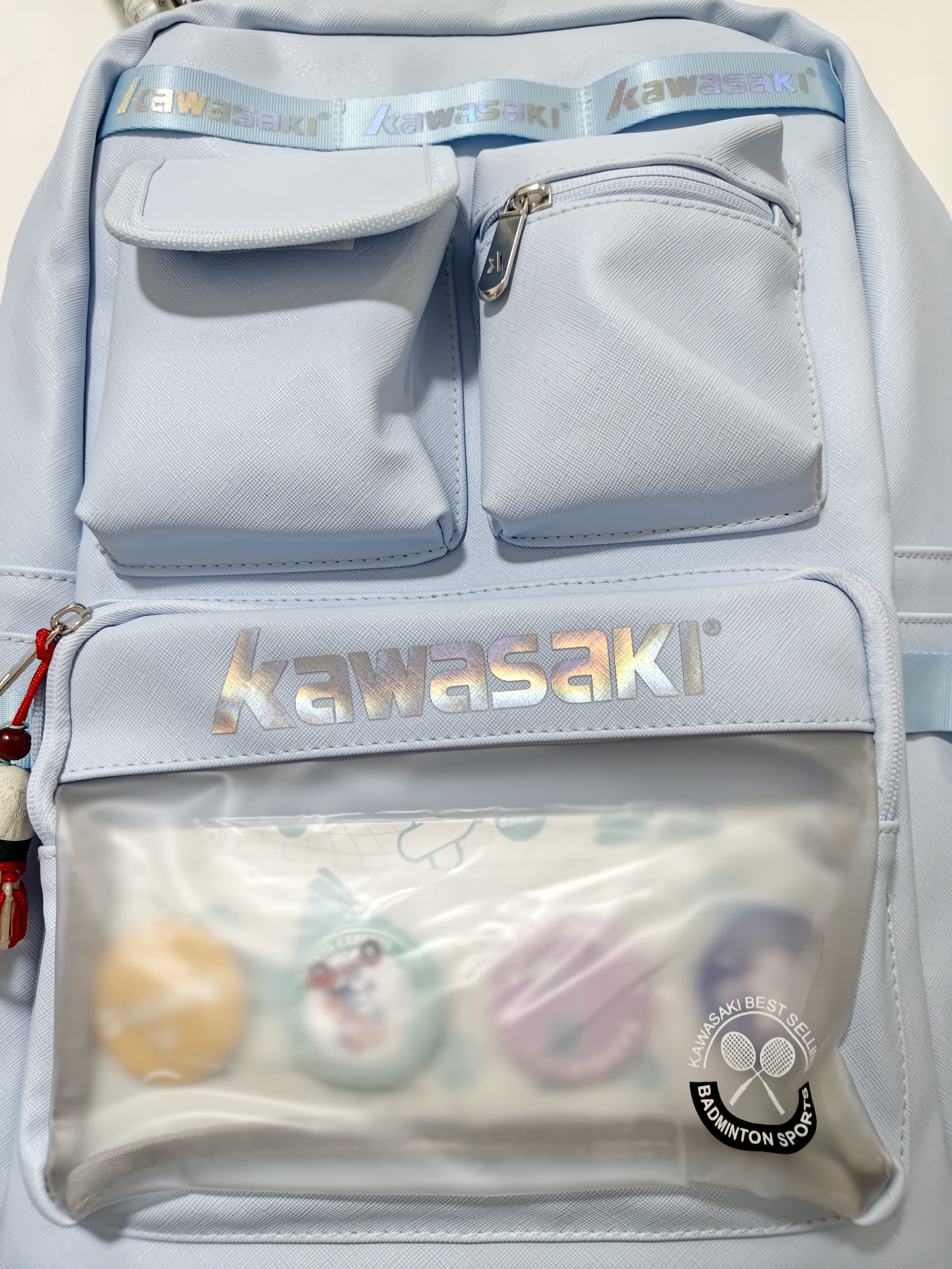 川崎（KAWASAKI）羽毛球袜袜子男毛巾底运动中袜6323（三双装)  白色 均码 实拍图