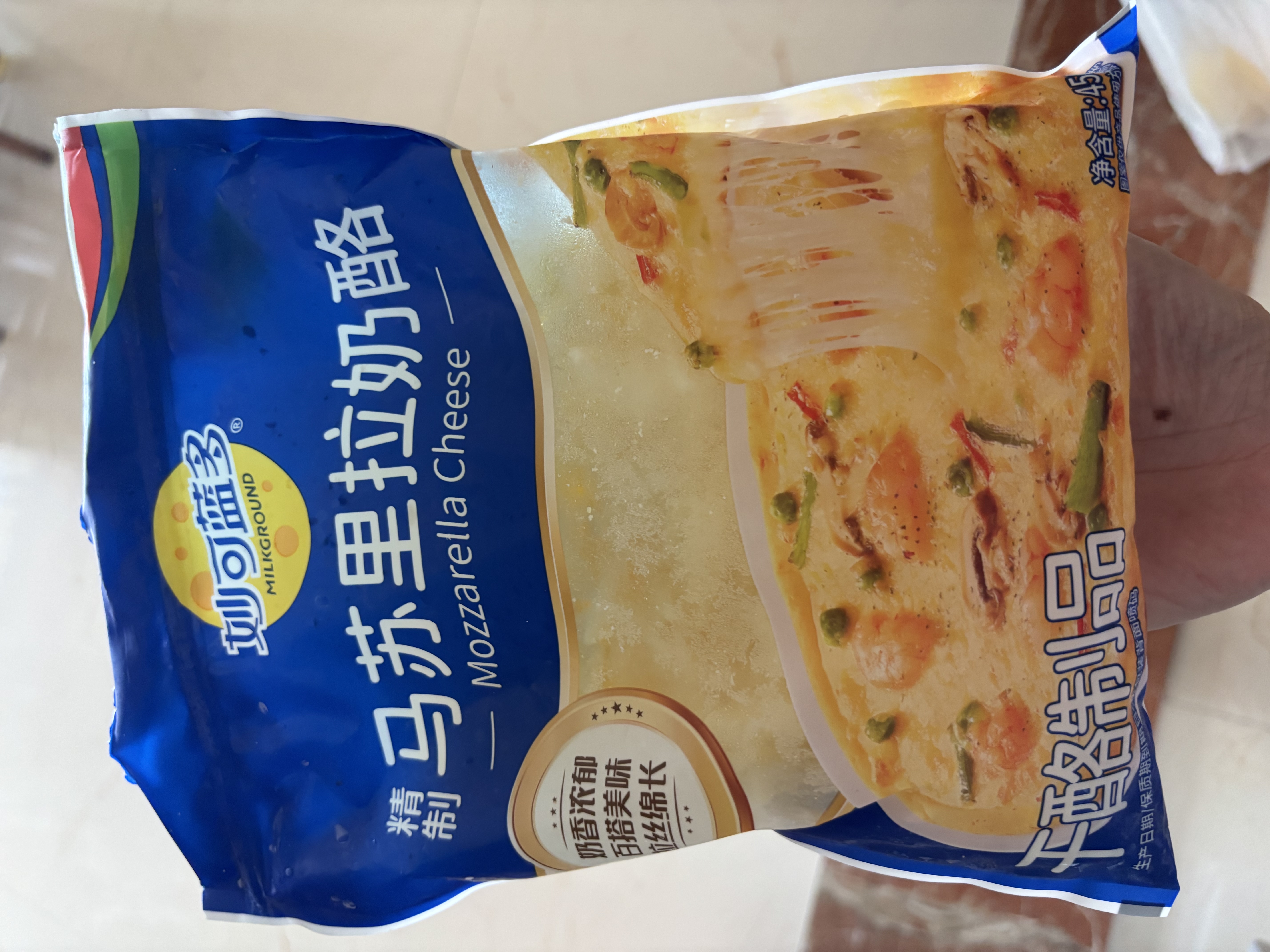 妙可蓝多马苏里拉芝士碎450g 奶酪碎  焗饭披萨拉丝烘焙原料 实拍图