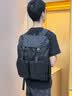 热风休闲双肩包男大容量轻便百搭徒步露营登山包通勤电脑包旅行背包 黑色 无规格 实拍图