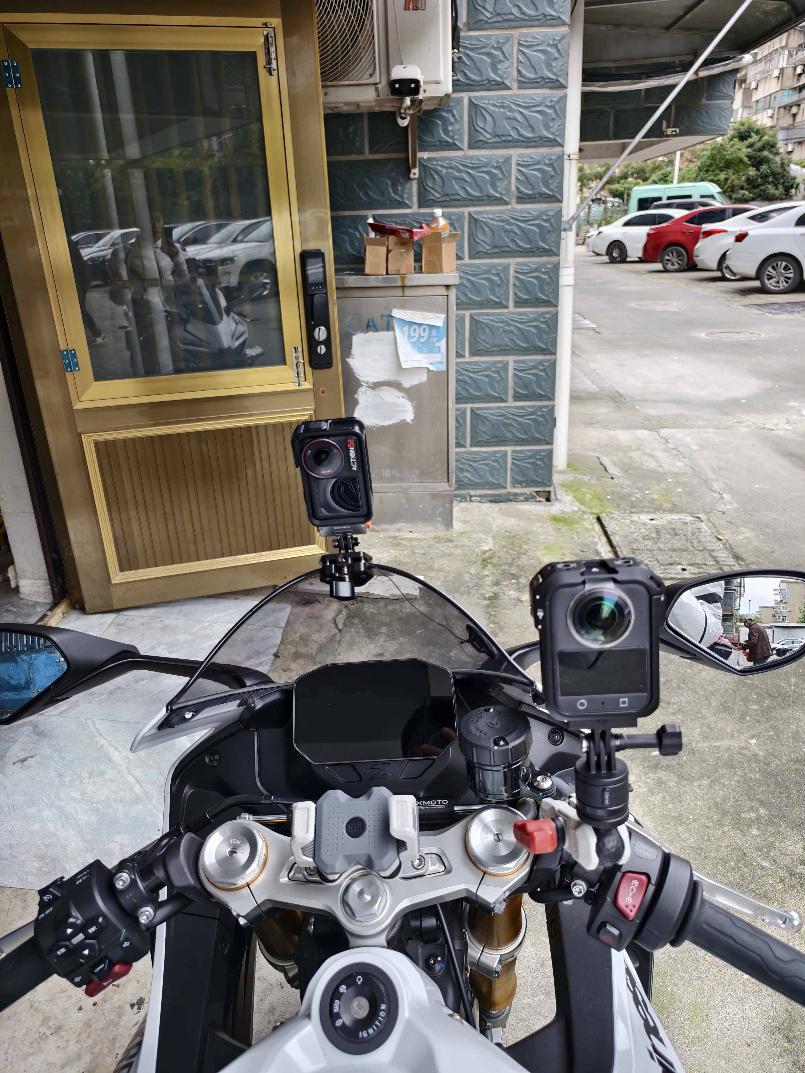 REYGEAK锐际适用大疆action5pro/4/3可旋转金属磁吸快拆底座Osmo 360转接座运动相机骑行支架配件 实拍图