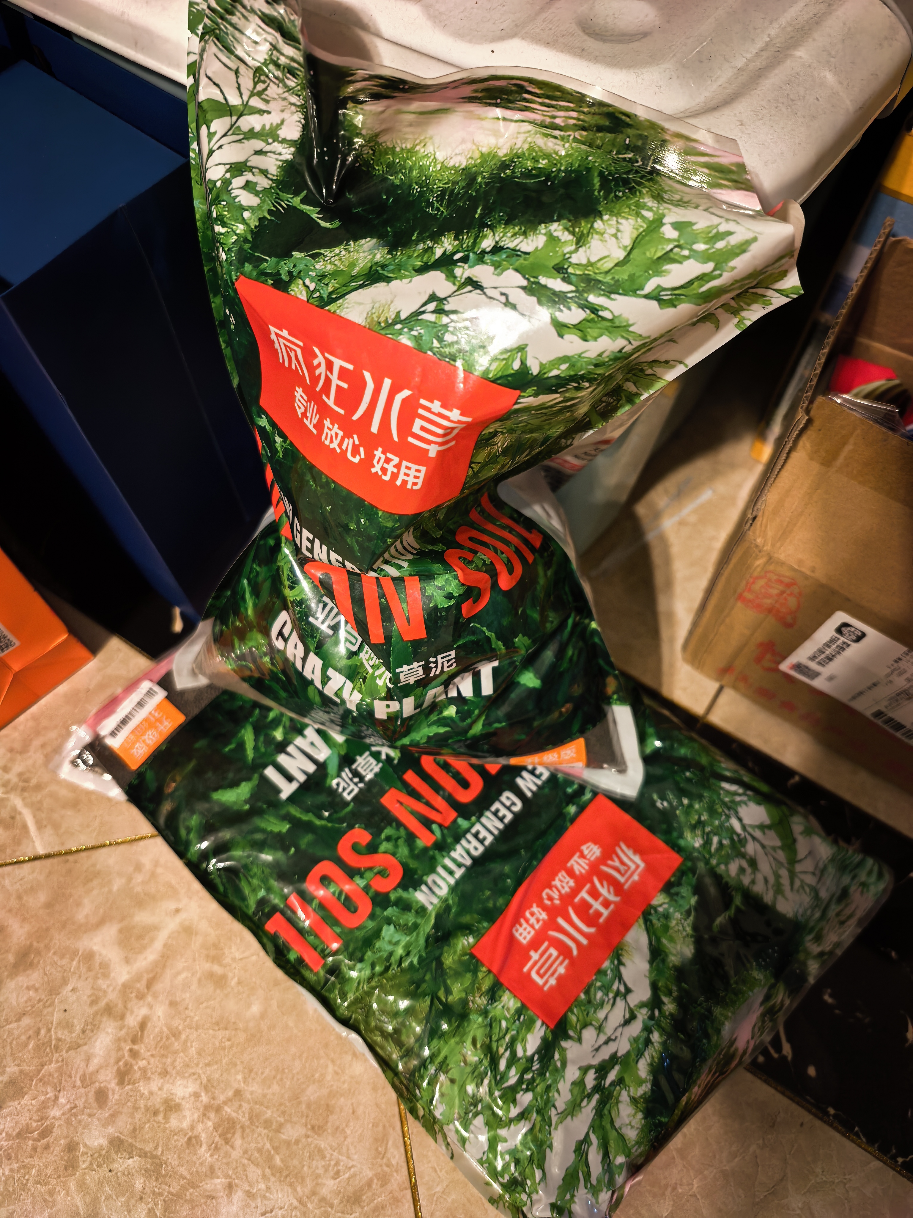 疯狂水草鱼缸水草泥鱼缸造景底砂营养土基肥6斤细颗粒免洗鱼缸造景套装 实拍图
