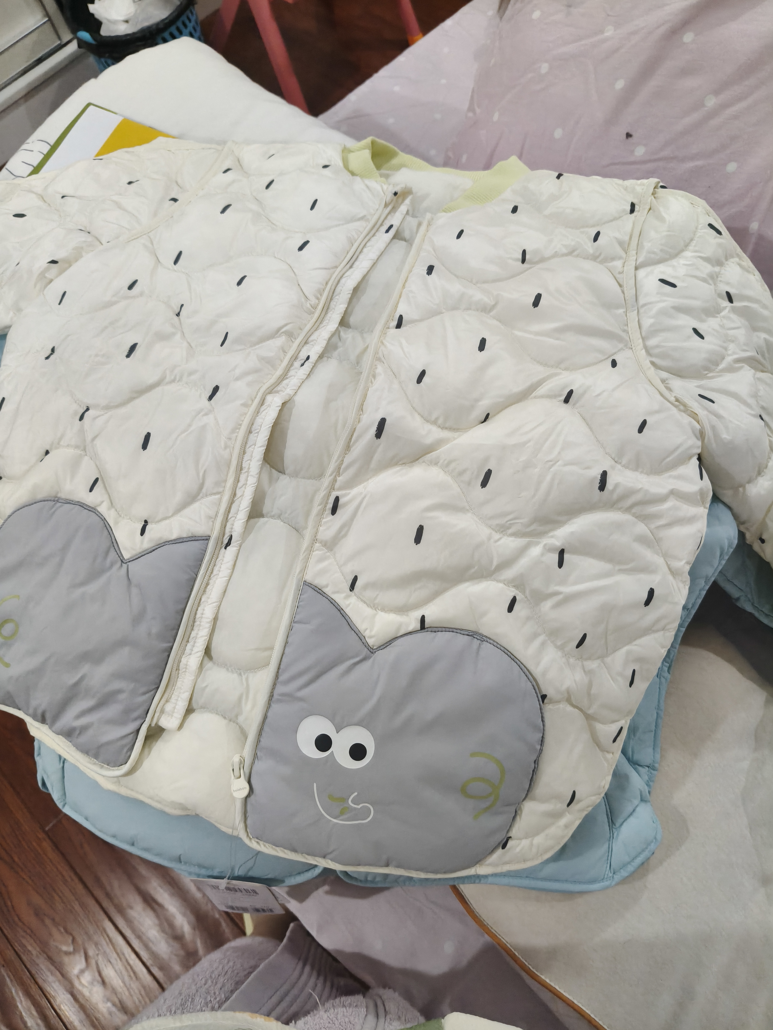 巴拉巴拉儿童羽绒服三防衣服轻薄棒球领外套男女童装新款秋冬装碎花萌 实拍图