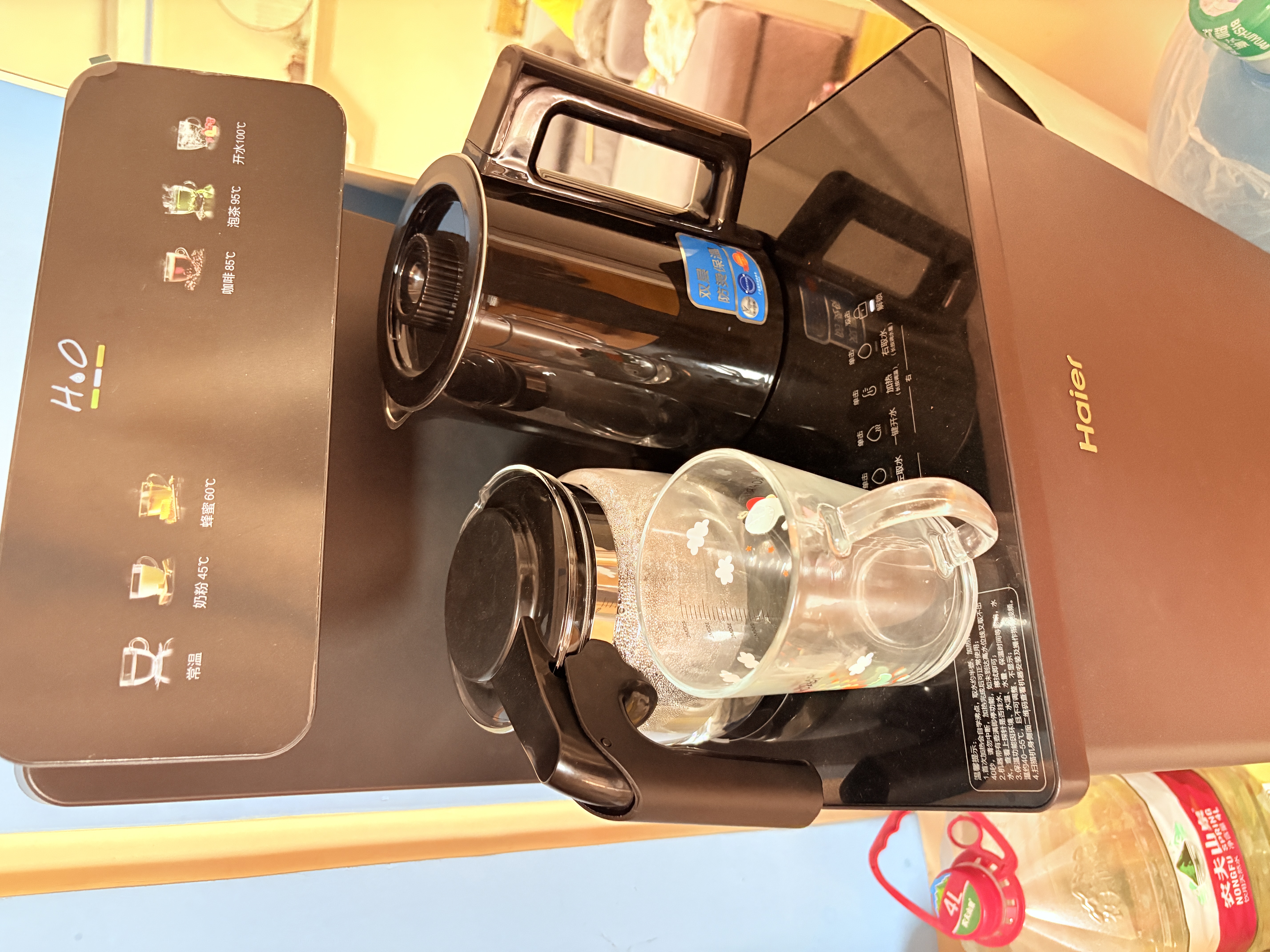海尔（Haier）小海星茶吧机饮水机家用高端客厅用烧水壶一体自动上水下置水桶0硅胶无异味茶吧柜 温热款HCBZ-S13 实拍图