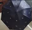 天堂伞 防紫外线晴雨伞三折 雨伞黑胶防晒太阳伞遮阳晴雨伞 午夜蓝 实拍图
