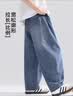 左西童装男童牛仔裤2026新款儿童薄款透气弯刀裤夏季裤子 牛仔色 120 实拍图