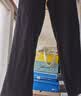 罗蒙儿童裤子男童女童2026秋款休闲校园服直筒裤 黑色松紧长裤 160 实拍图