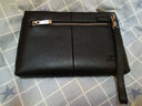 七匹狼手包男包真皮商务信封手提包包手拿包男士钱包手抓皮包夹包 黑色小号（有带腕） 实拍图