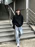 OEMG美式重磅硬挺卫衣男士秋冬新款纯色百内搭连帽衫外套保暖加绒上衣 黑色【高品质】 【90%买家选择】 XL [建议125-140斤] 实拍图