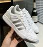 adidas ENTRAP美式校园风运动鞋少年感复古篮球风板鞋阿迪达斯   白/金色   42 实拍图