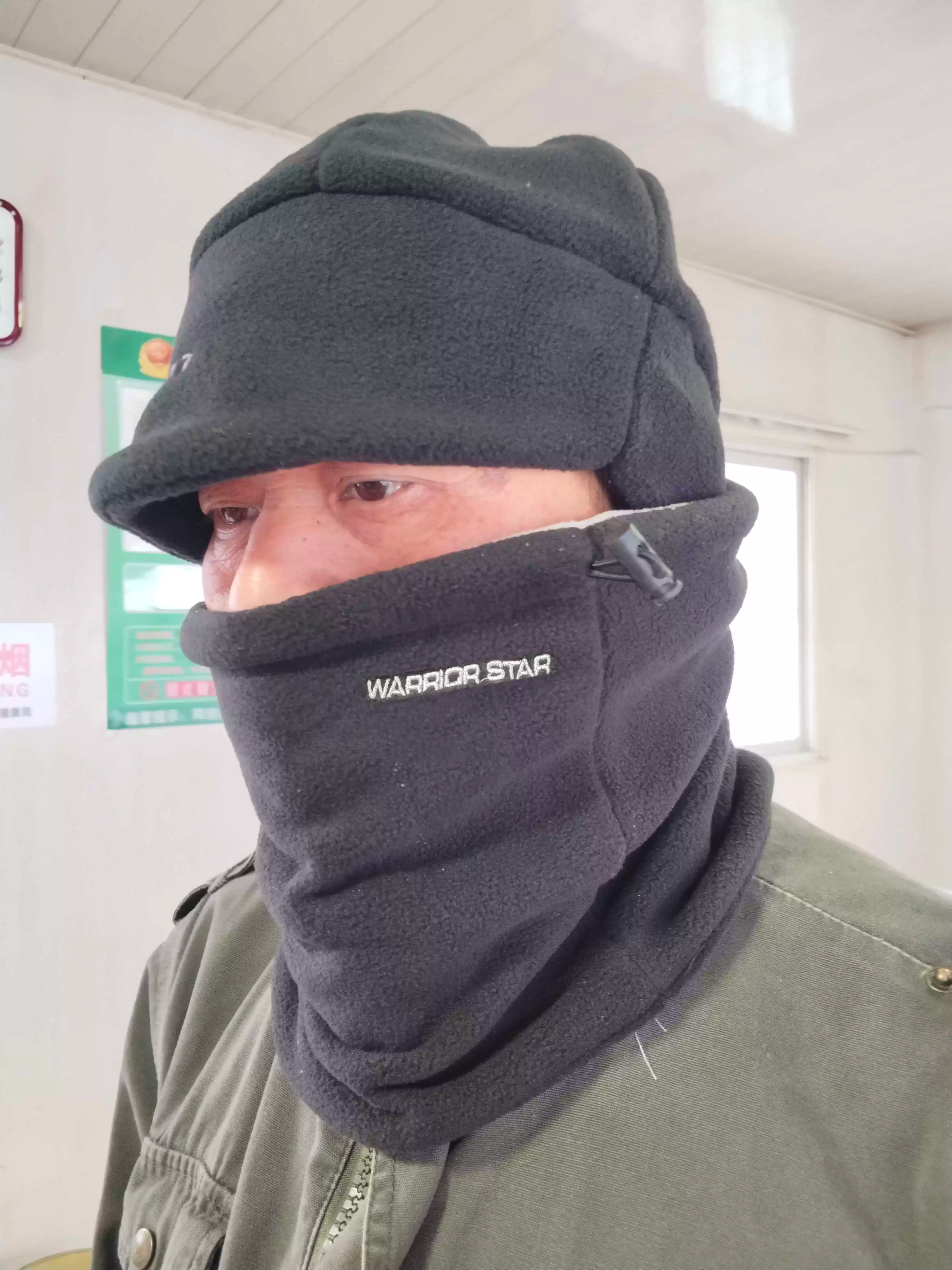 回力帽子男士围脖两件套冬季护加绒保暖骑车防寒风脖套围巾一体护耳 实拍图