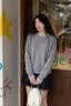 DKNY唐可娜儿针织衫女2026年新款独特撞色早秋穿搭圆领长袖女士毛衣PC 实拍图