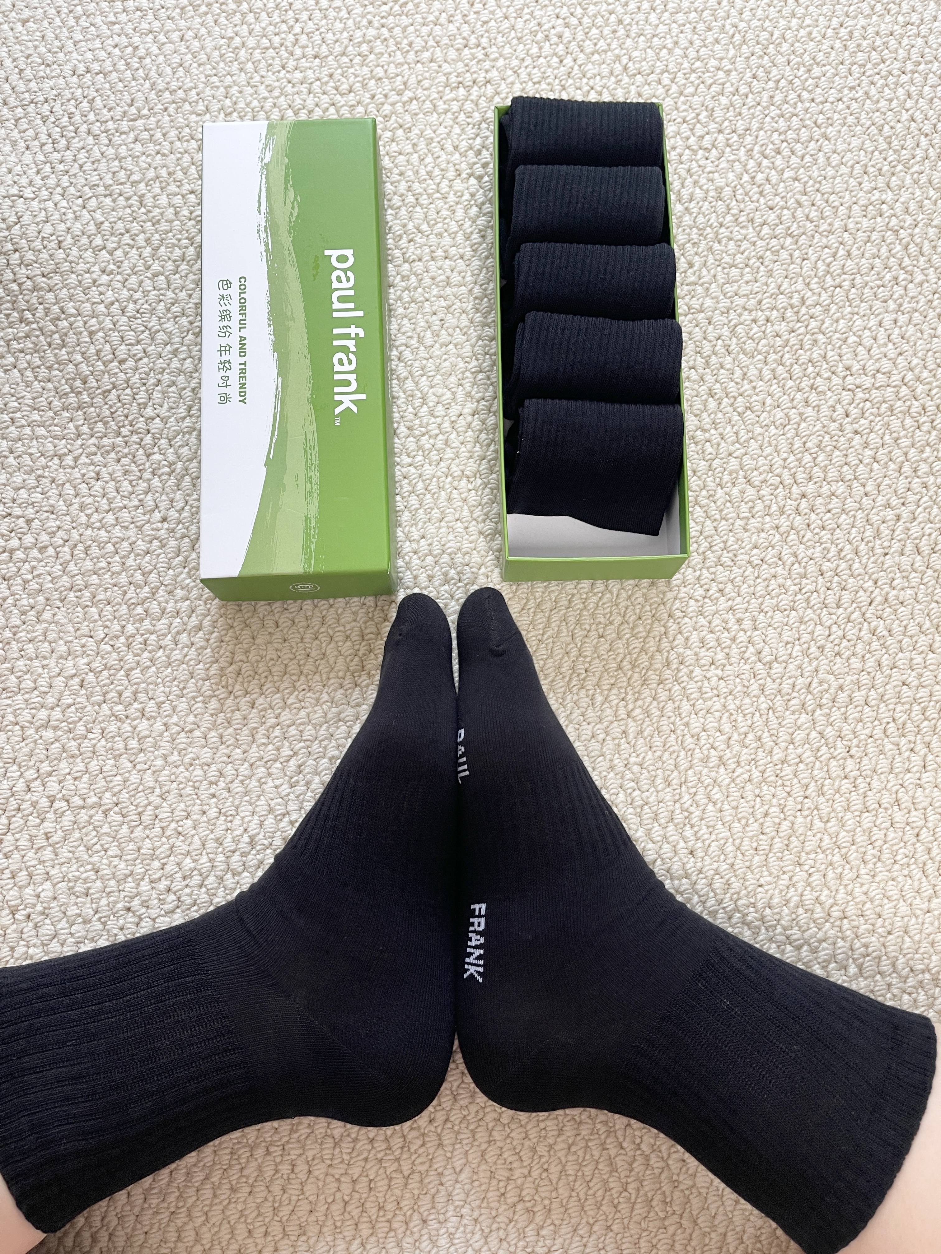 大嘴猴100%纯棉袜子男士中筒秋冬运动纯棉袜防臭10A抗菌吸汗透气6双礼盒 实拍图