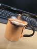 Opeodly台湾复古纯铜水杯茶杯手工加厚紫铜黄铜白癜风补铜杯子办公室茶缸 紫铜水杯【550ml】 实拍图