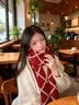 CRANTA KOMEIA围巾女秋冬季2026新款围脖女披肩加厚保暖生日礼物送女生女友 红配米 高级感送老婆女朋友实用高档 实拍图