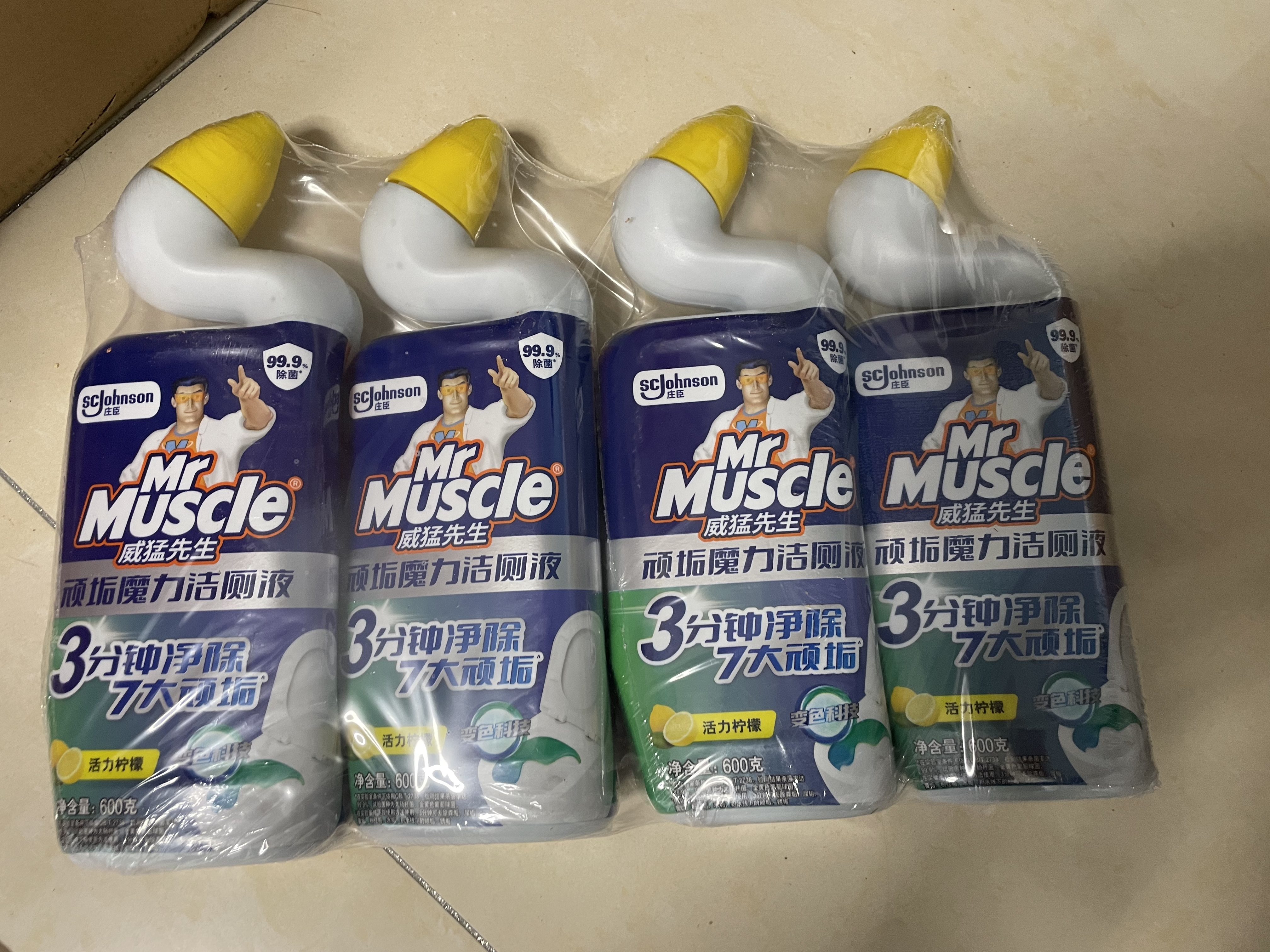 威猛先生（Mr Muscle）顽垢魔力 洁厕灵 600g*4瓶 洁厕液 卫生间马桶除垢去渍去异味 实拍图