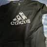 阿迪达斯（adidas）【断码清仓】青少年男女夏季短袖T恤跑步健身运动速干百搭 黑白 S 实拍图