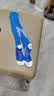 李宁（LI-NING）足球袜儿童长筒袜过膝防滑训练护腿板袜套高筒长袜子男 蓝白-L 实拍图