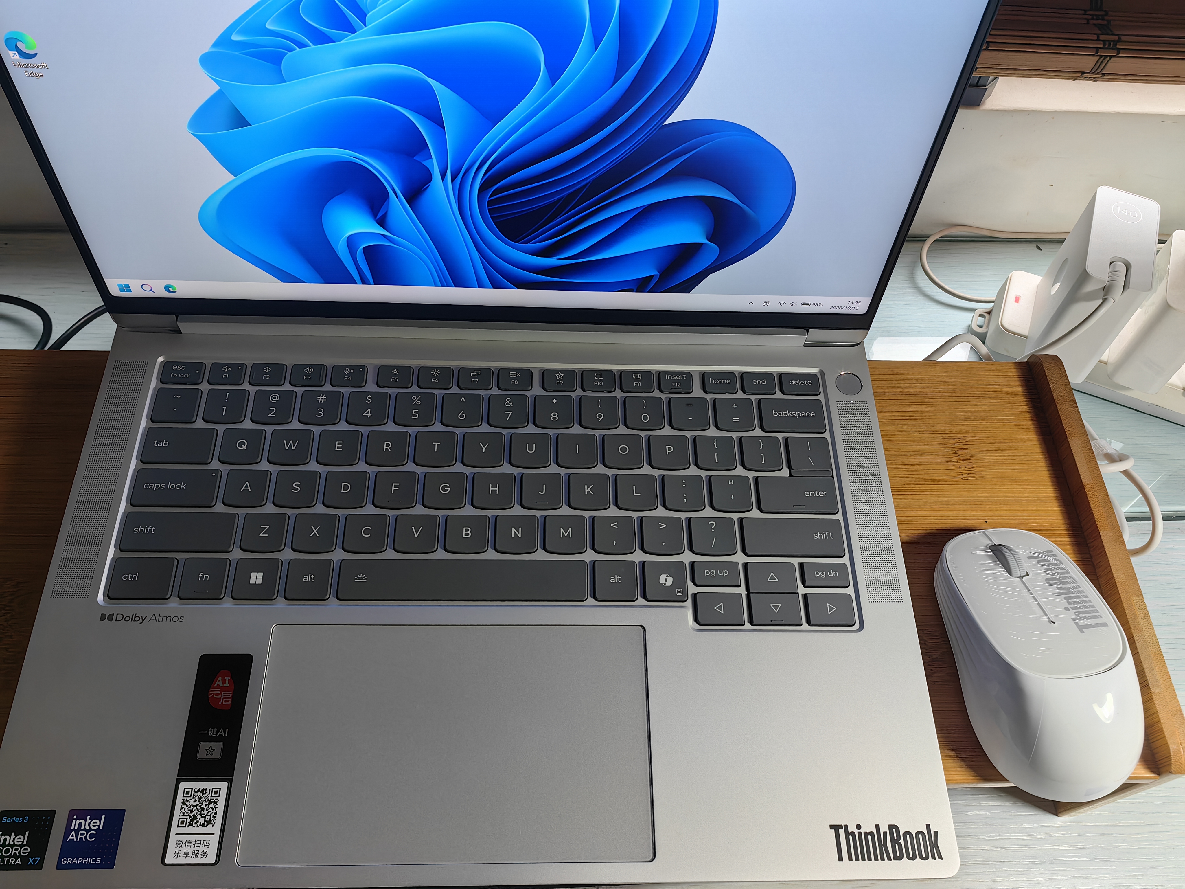 ThinkPad联想笔记本电脑ThinkBook14+ 2026 AI全能本 英特尔酷睿Ultra X7 358H 32G 1T 3K 14.5英寸 星耀白 实拍图
