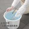 美丽雅一次性手套加长20只 厨房家务pe塑料长手套 升级加厚耐磨防水护臂 实拍图