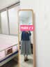 MUJI女式 强捻抽褶裙 长半身裙女款裙子女装纯棉 26年夏季BE1ZZA6S 黑色格纹 L (165/70A) 实拍图