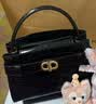 CHARLES&KEITH鳄鱼纹凯莉包手提斜挎婚包包女包生日礼物送女友CK2-50270880-1 Black黑色 S 实拍图
