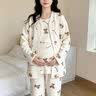 爱茵慕西孕妇睡衣秋冬月子服三件套加厚空气棉夹层哺乳衣怀孕期秋季家居服 ASY813#不带胸垫三件套 XL码 (推荐体重120-140斤左右) 实拍图