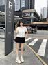 ZHR德训鞋女春秋复古运动休闲鞋女百搭厚底显高女鞋 KS210 杏色  37 实拍图