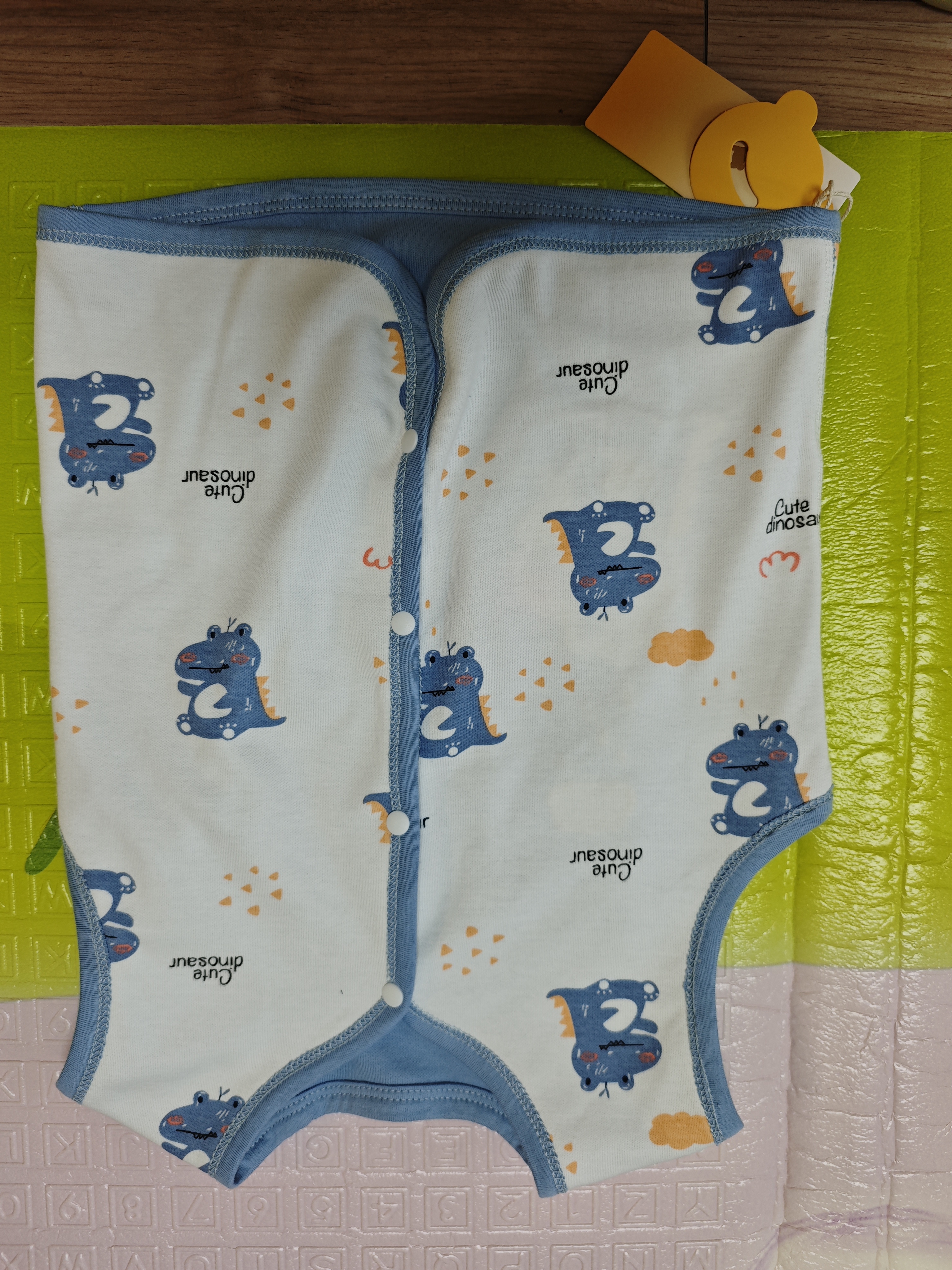 贝肽斯婴儿马甲春秋打底儿童坎肩宝宝背心纯棉男女童衣服马甲 蓝色恐龙 80 cm 实拍图
