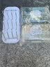 洁比世肥皂盒香皂盒翻盖创意沥水免打孔带盖浴室洗衣皂盒皂架 白色+蓝色 实拍图
