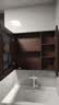惠达（HUIDA）浴室柜陶瓷一体盆卫生间洗手实木洗脸盆柜组合洗漱镜柜中古风 80cm|普通镜柜+美妆收纳 惠达品牌直营 实拍图