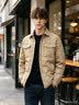 Teenie Weenie小熊男装羽绒服冬季衬衫式羽绒服保暖外套外套男 卡其色 M (170) 实拍图