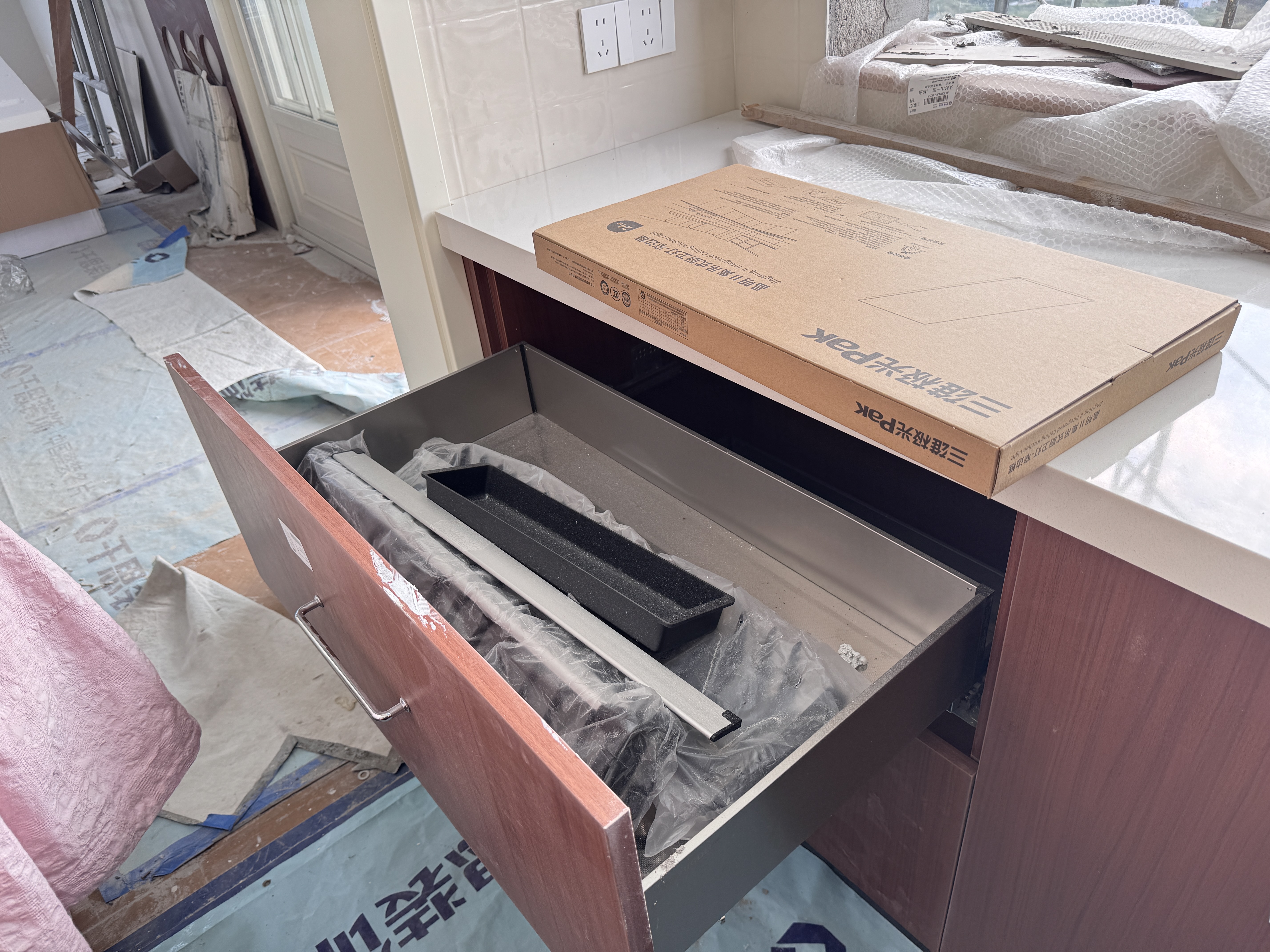 悍高（HIGOLD） 厨房橱柜拉篮碗架抽屉式碗篮加厚304不锈钢底板调味篮双层碗碟篮 850柜2层-PDL3.0系列套装 实拍图