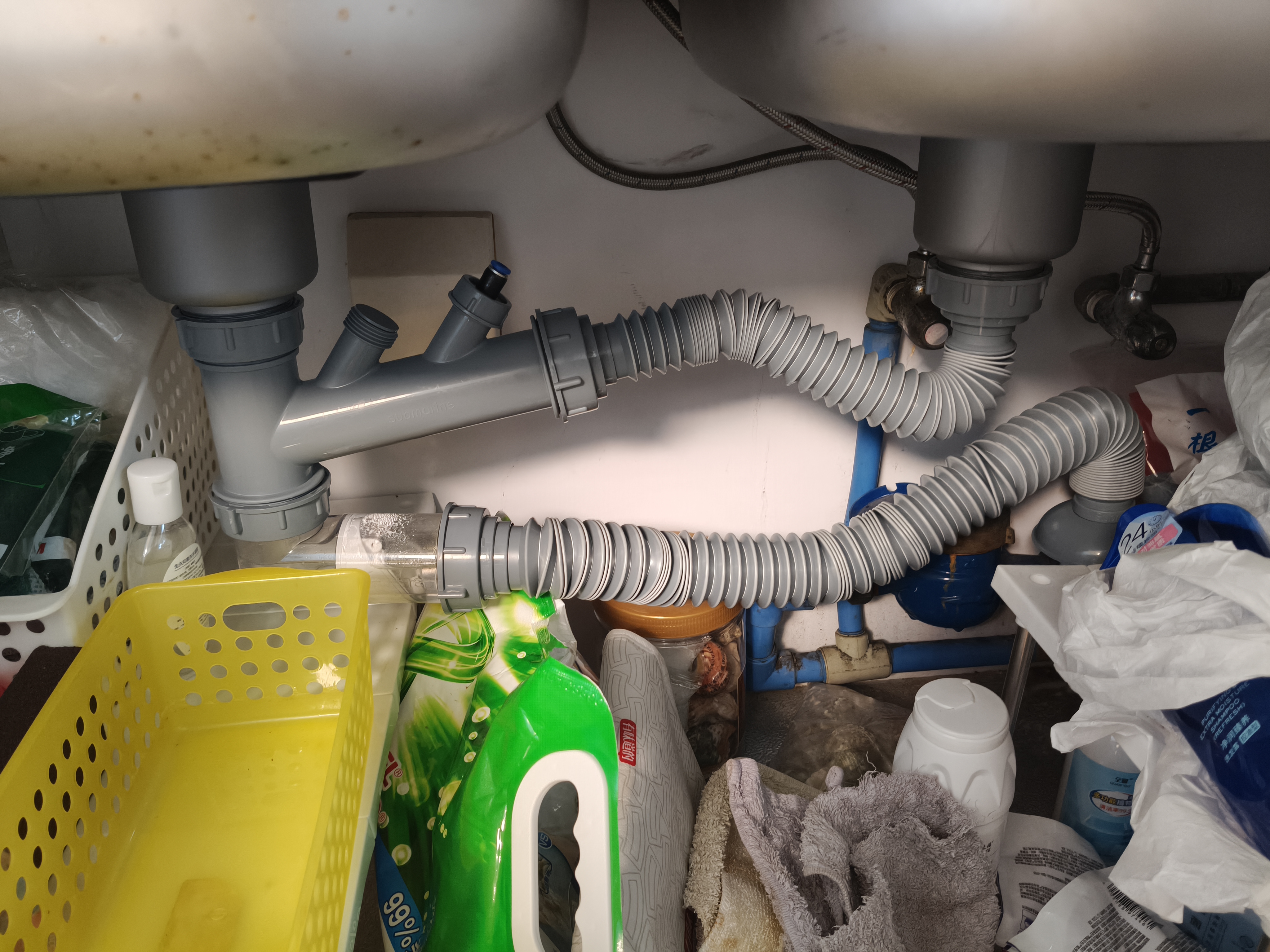 潜水艇（Submarine） CCQ50-110 不锈钢菜盆提篮 厨房水槽下水器配件 洗菜盆提笼 实拍图