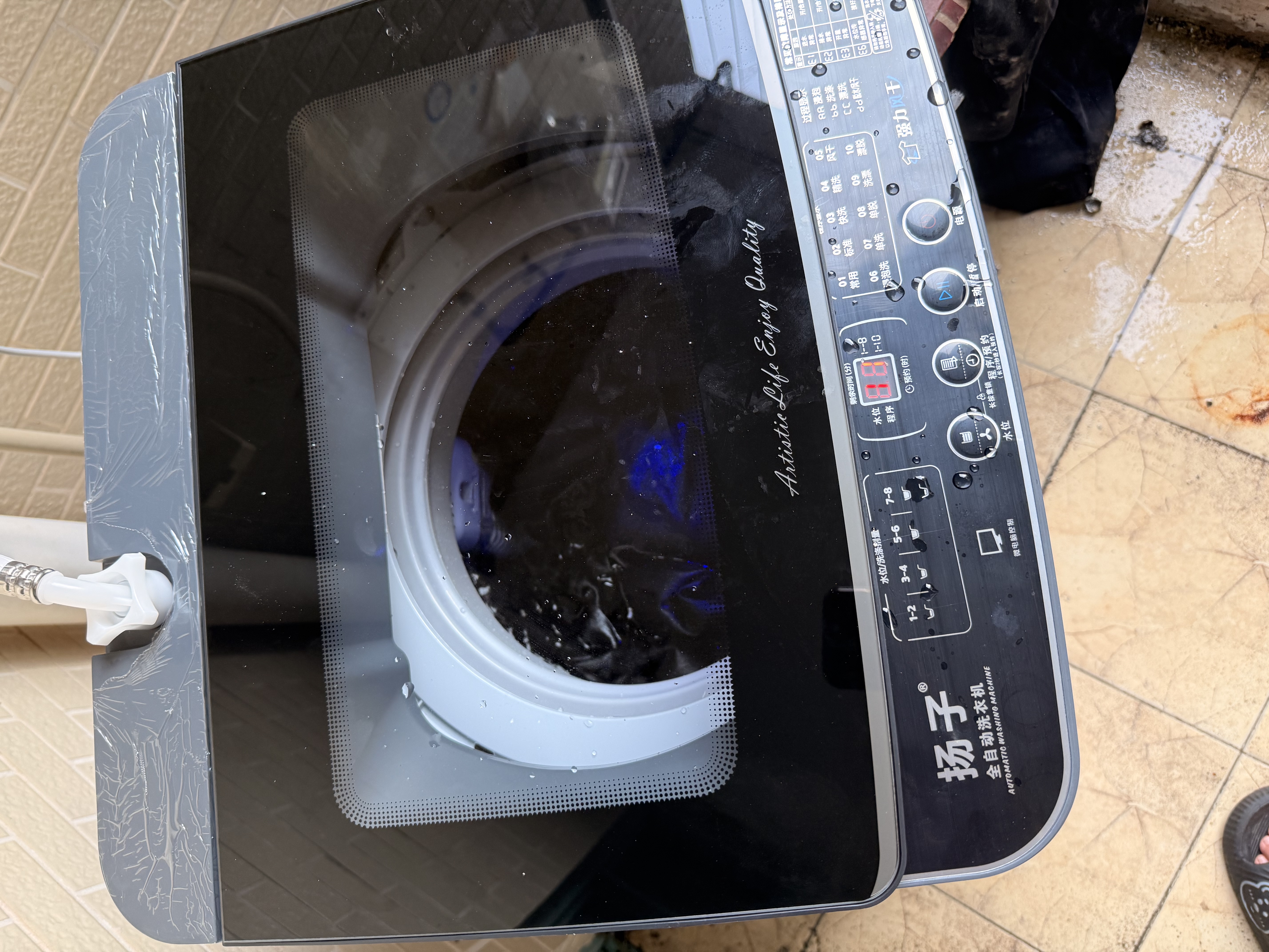 扬子【政府补贴15%】洗衣机全自动一级能效 家用大容量洗烘一体波轮 以旧换新出租房宿舍神器 10KG【升级玻璃盖】一级能效+蓝光风干 波轮 实拍图