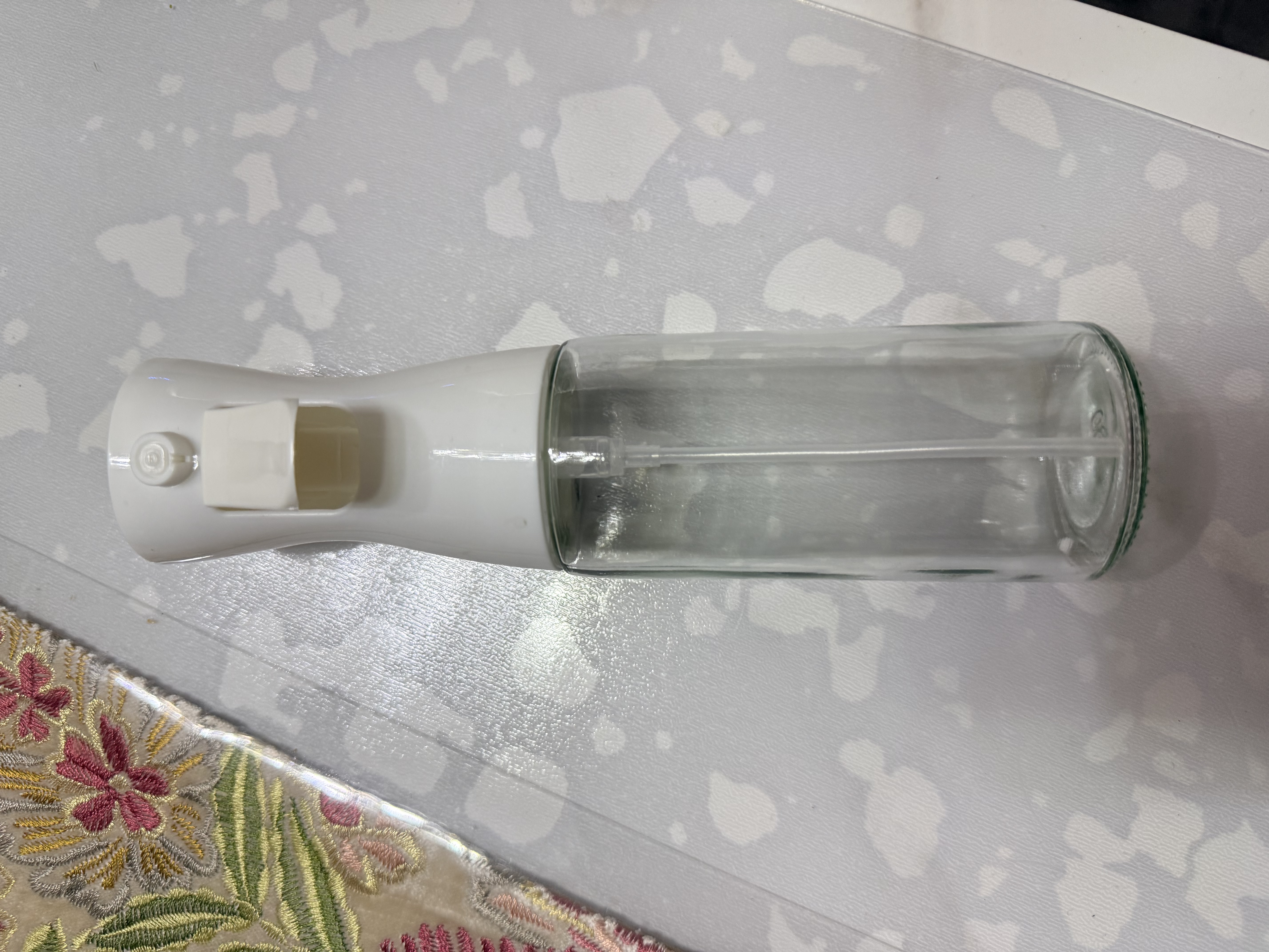 【京东物流配送】喷油壶厨房家用空气炸锅油瓶加厚食用油喷壶神器 220ml 玻璃款 白色（一只） 【加厚玻璃】 实拍图