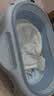 babycare婴儿洗澡盆坐浴盆洗澡神器感温可折叠游泳池浴盆+浴垫+浴网柔雾蓝 实拍图
