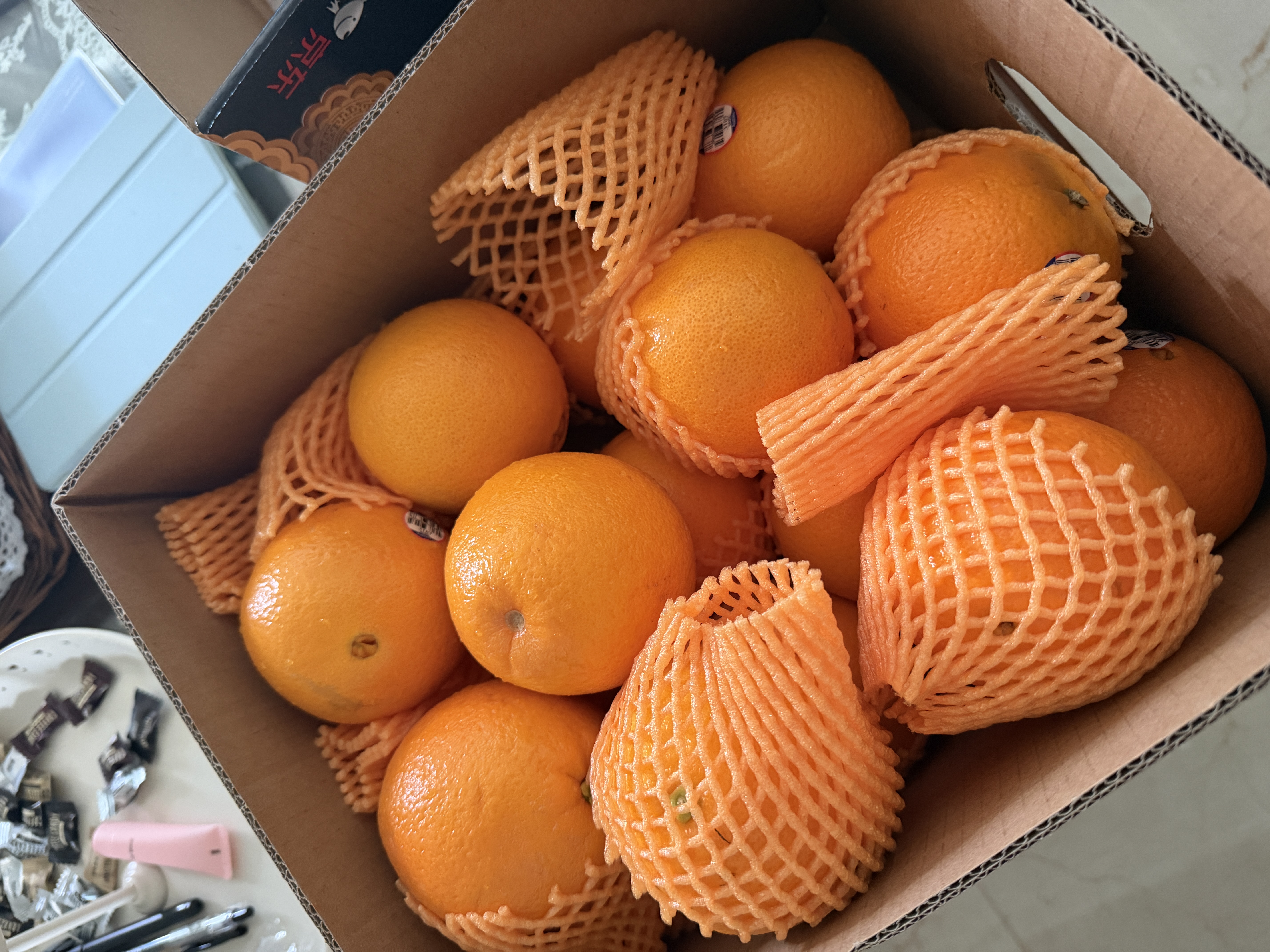 新奇士（Sunkist）澳大利亚蓝标早脐橙大果 8斤中秋礼盒 单果220g起 生鲜水果礼盒 实拍图