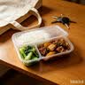 美丽雅一次性饭盒500ml50套食品级打包餐盒带盖圆形碗可微波水果野餐盒 实拍图