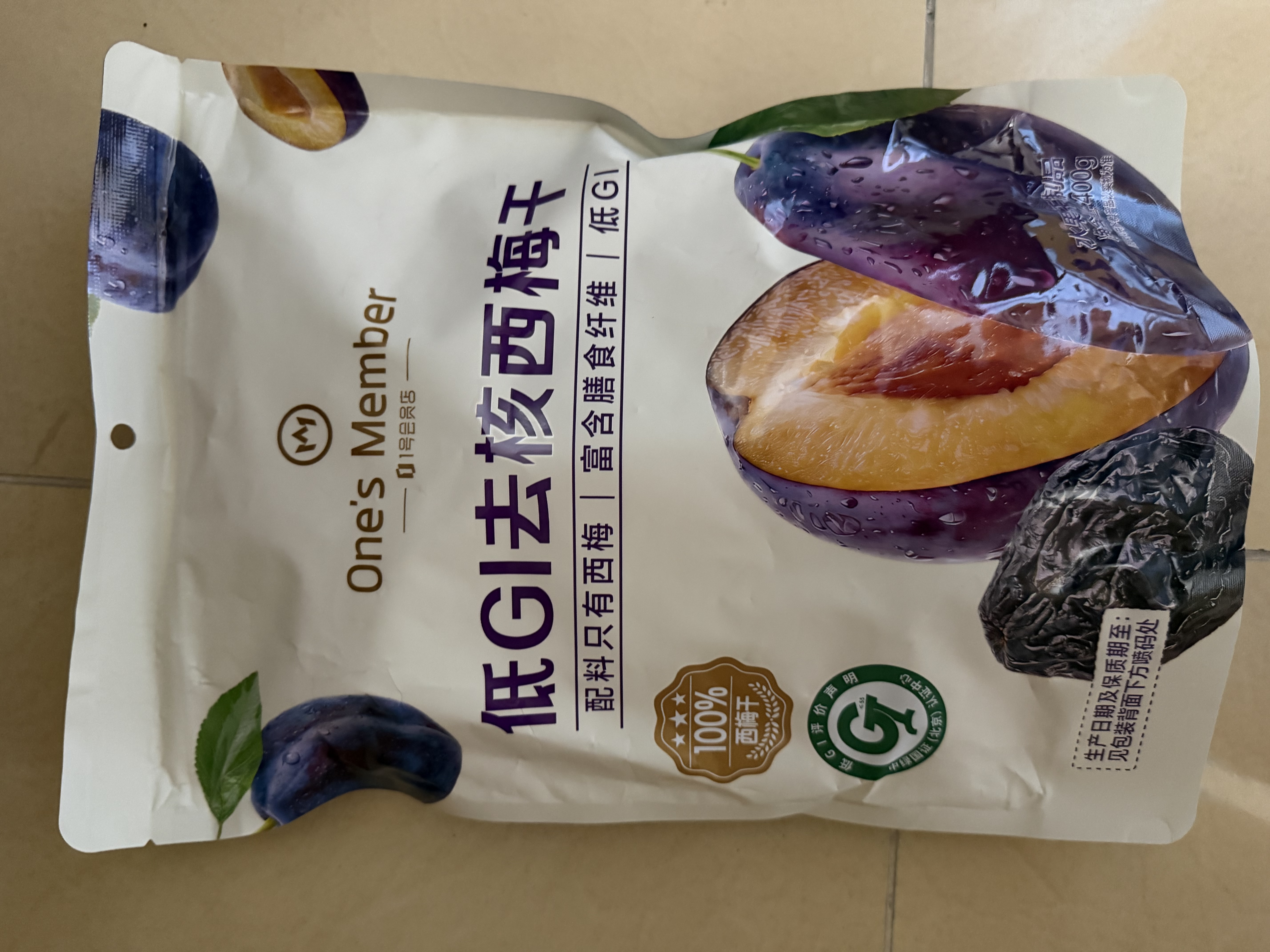 1号会员店（One's Member） 无添加去核西梅干400g 蜜饯果干休闲零食办公室追剧水果干 实拍图