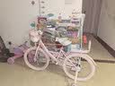 紫榕 儿童自行车女孩单车3-8岁公主款脚踏车男女宝宝小孩童车 草莓兔-浅米胎【升级4CM闪轮】加厚车框 20寸 适合125-140cm 实拍图